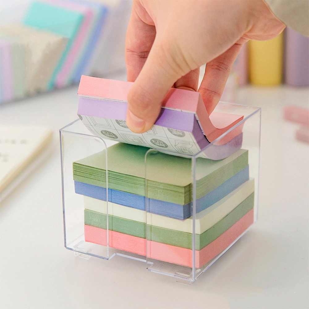 Large Capacity Acrylic Sticky Note Storage Box for Students