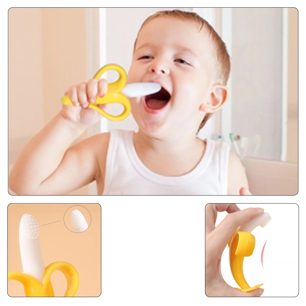 Banana Silicone Baby Teether Toothbrush