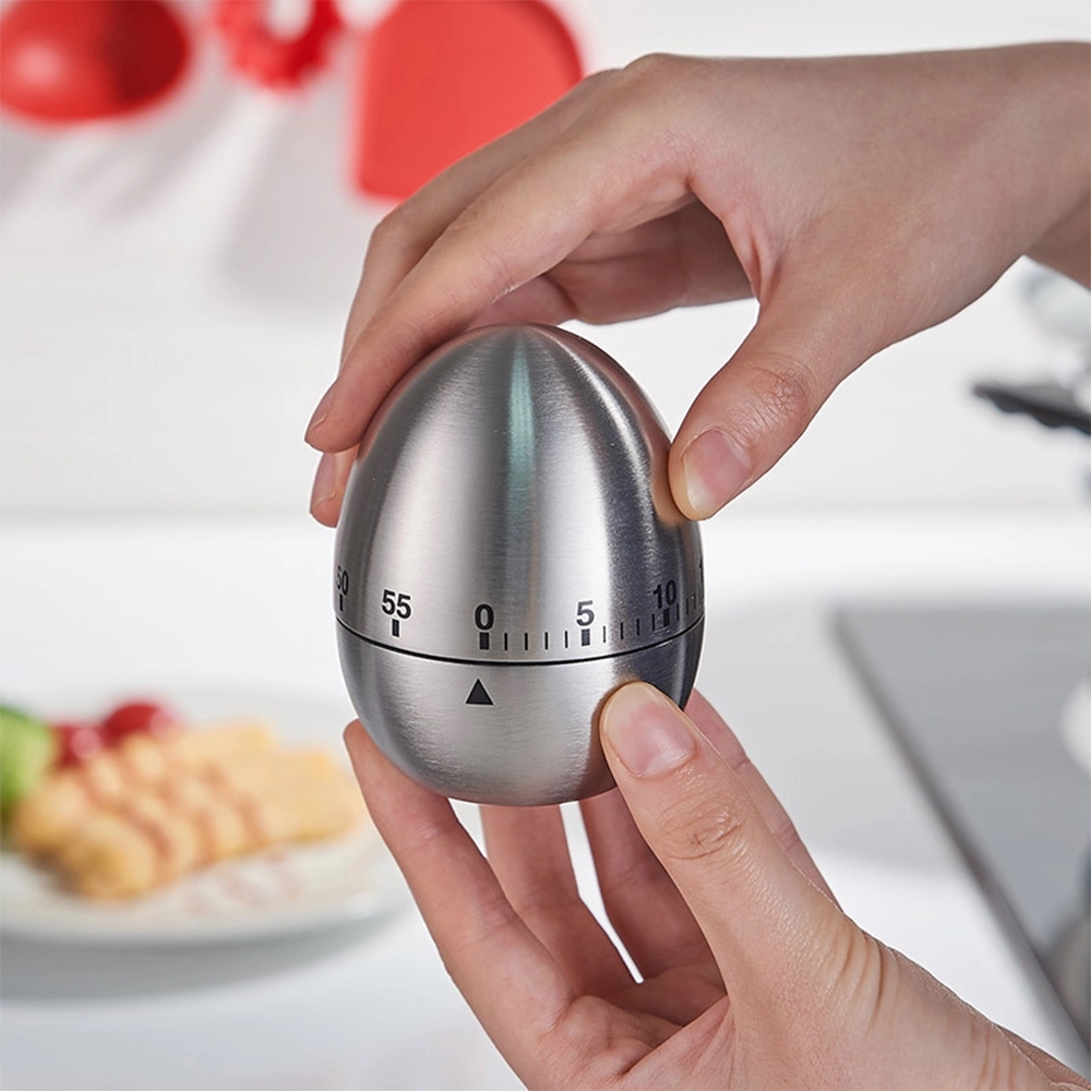 Egg-Shaped Mechanical Kitchen Countdown Timer