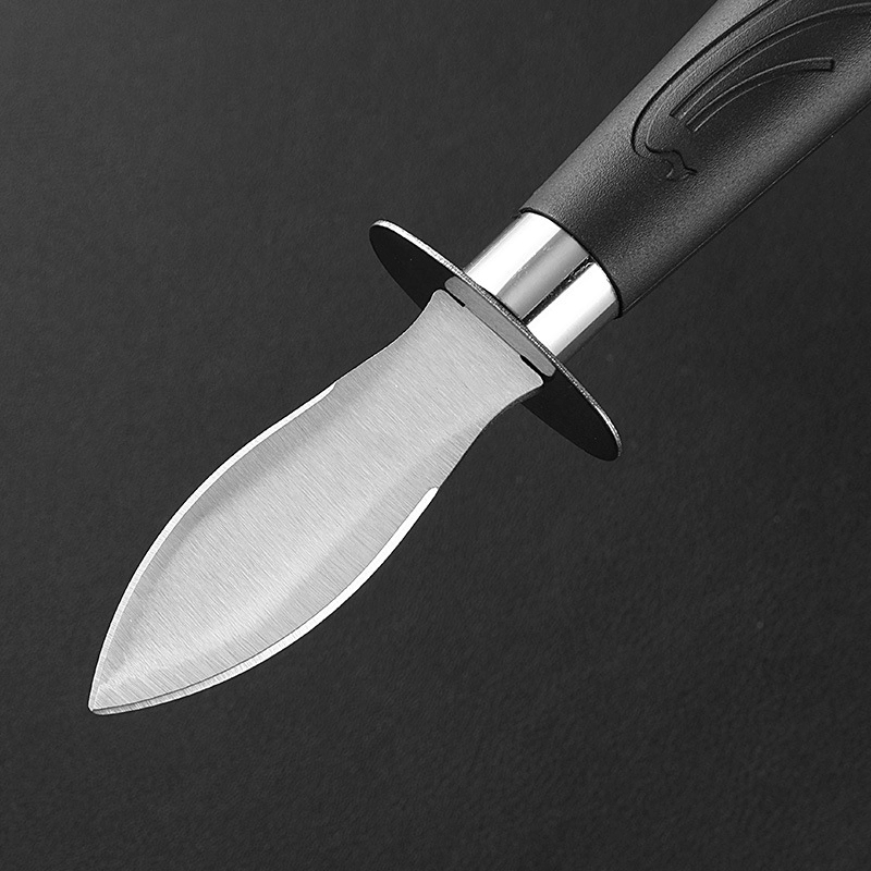 Stainless Steel Thick-Bladed Oyster Knife w/ Non-Slip Handle