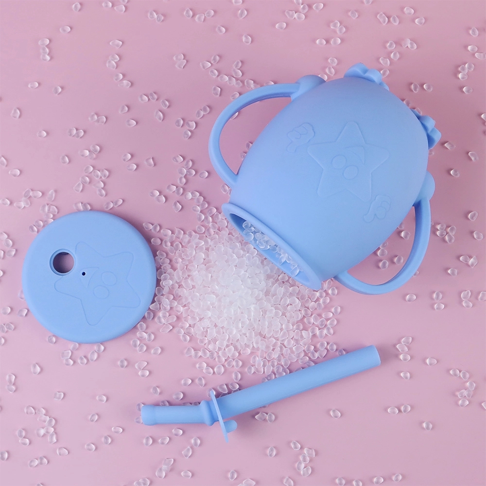Kids Easy-Transition Silicone Cup With Handles And Straw