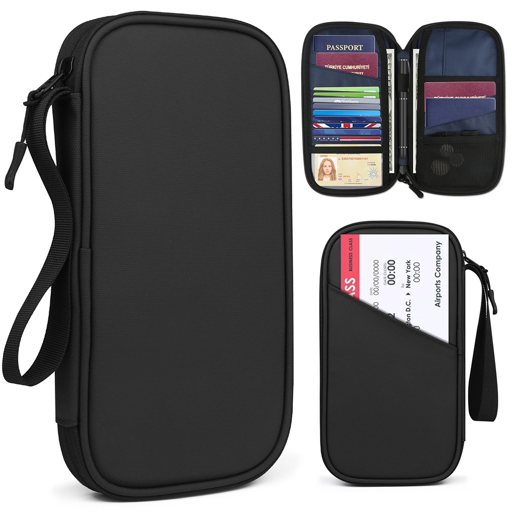 RFID-Blocking Multi-functional Passport Card Holder
