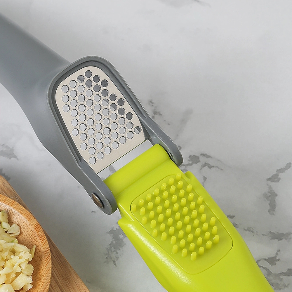 Hand-Operated Stainless Steel Garlic Press