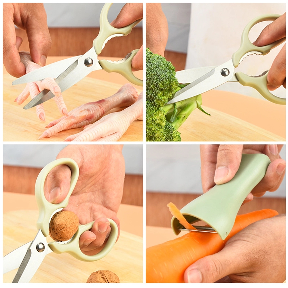 3-in-1 Kitchen Set: Scissor, Melon Peeler & Walnut Clip