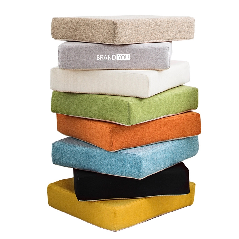 Linen Seat Cushion w/ 35D High-Density Sponge Pad
