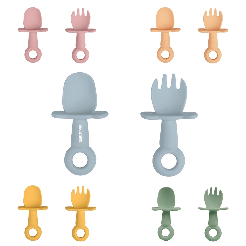 Silicone Baby Feeding Set with Soft Spoons