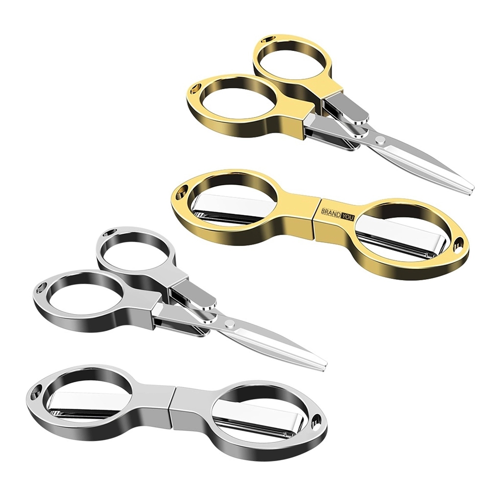 Folding 8-Shaped Mini Scissors for Fishing Line & Threads