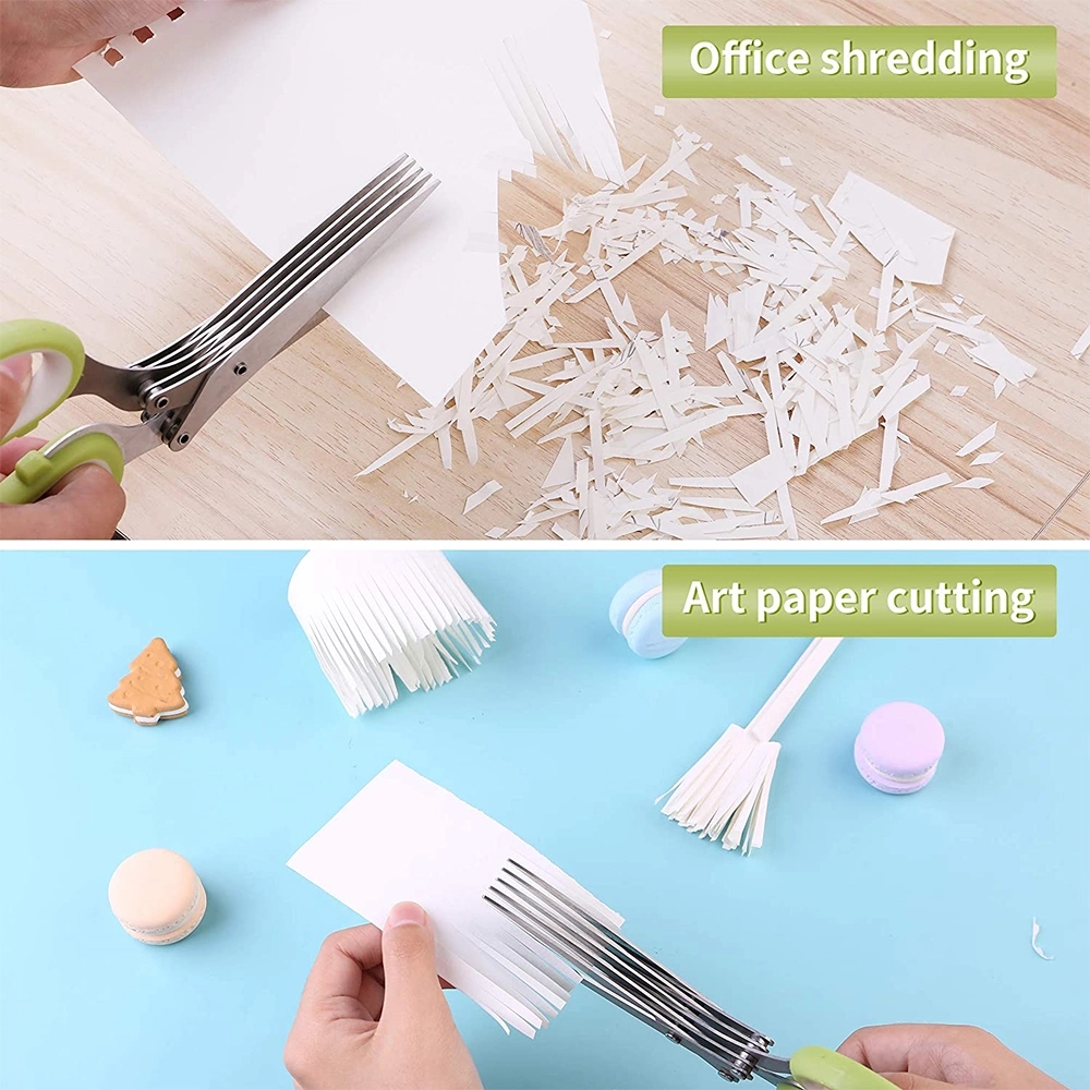 5-Layer Stainless Steel Scissors for Herbs, Vegetables