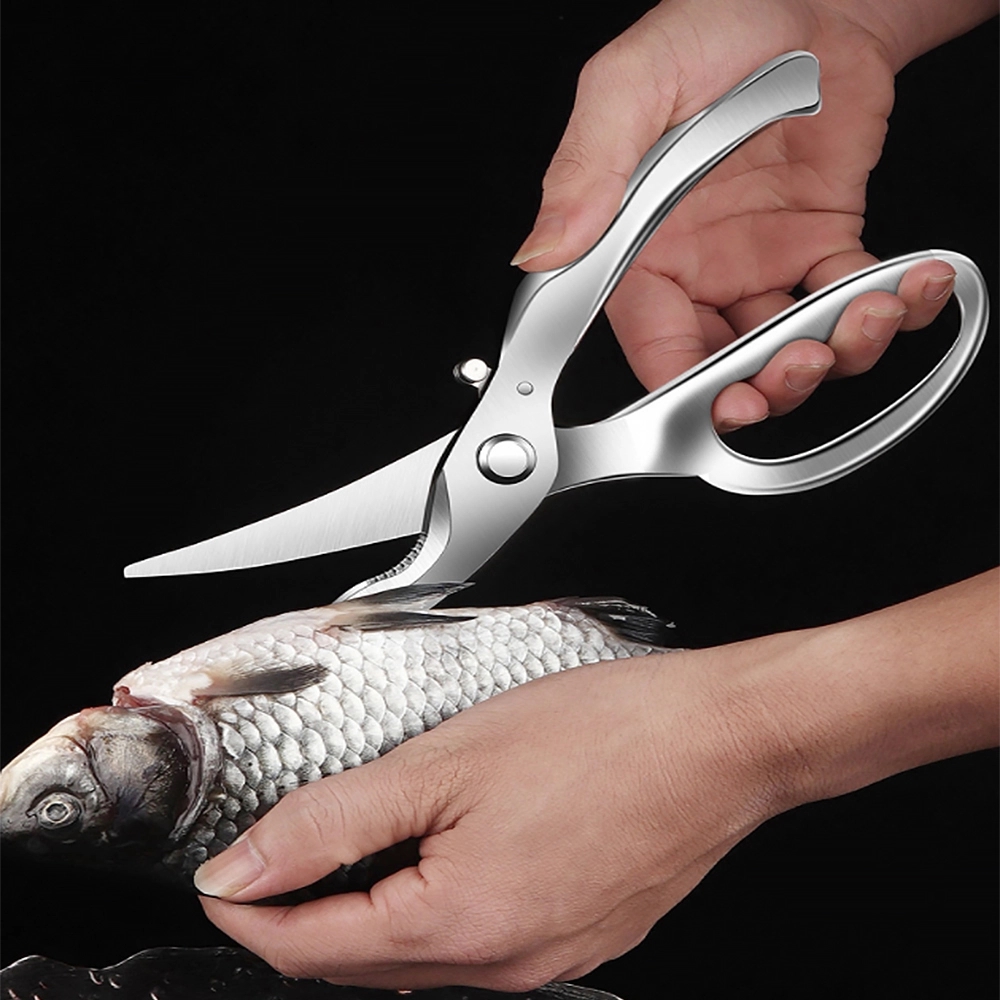 All-Steel Chicken Scissors With Meat & Bone Cutting Areas