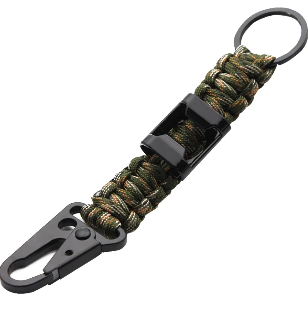Outdoor Survival Paracord Carabiner Keychain