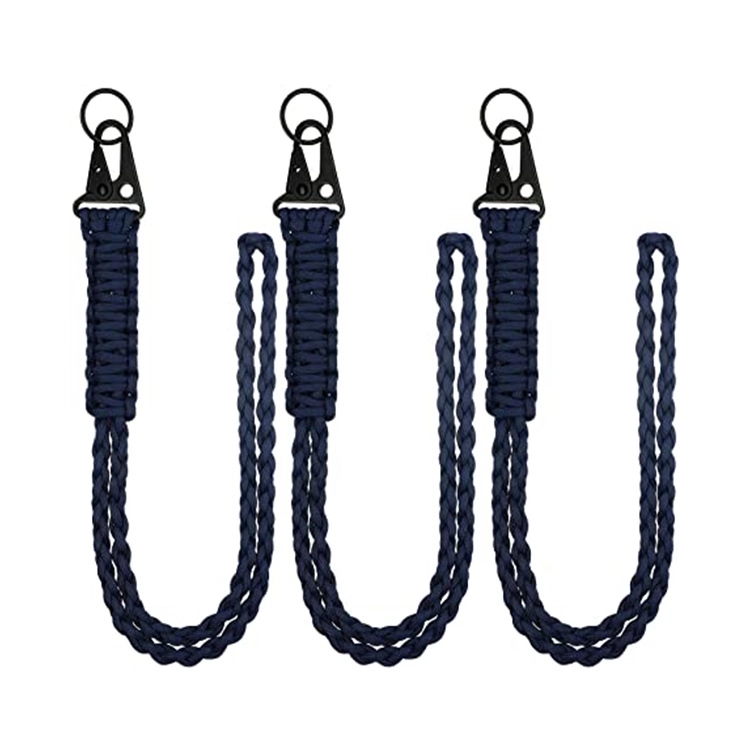 Woven Umbrella Rope Phone Lanyard with Eagle Claw Clasp