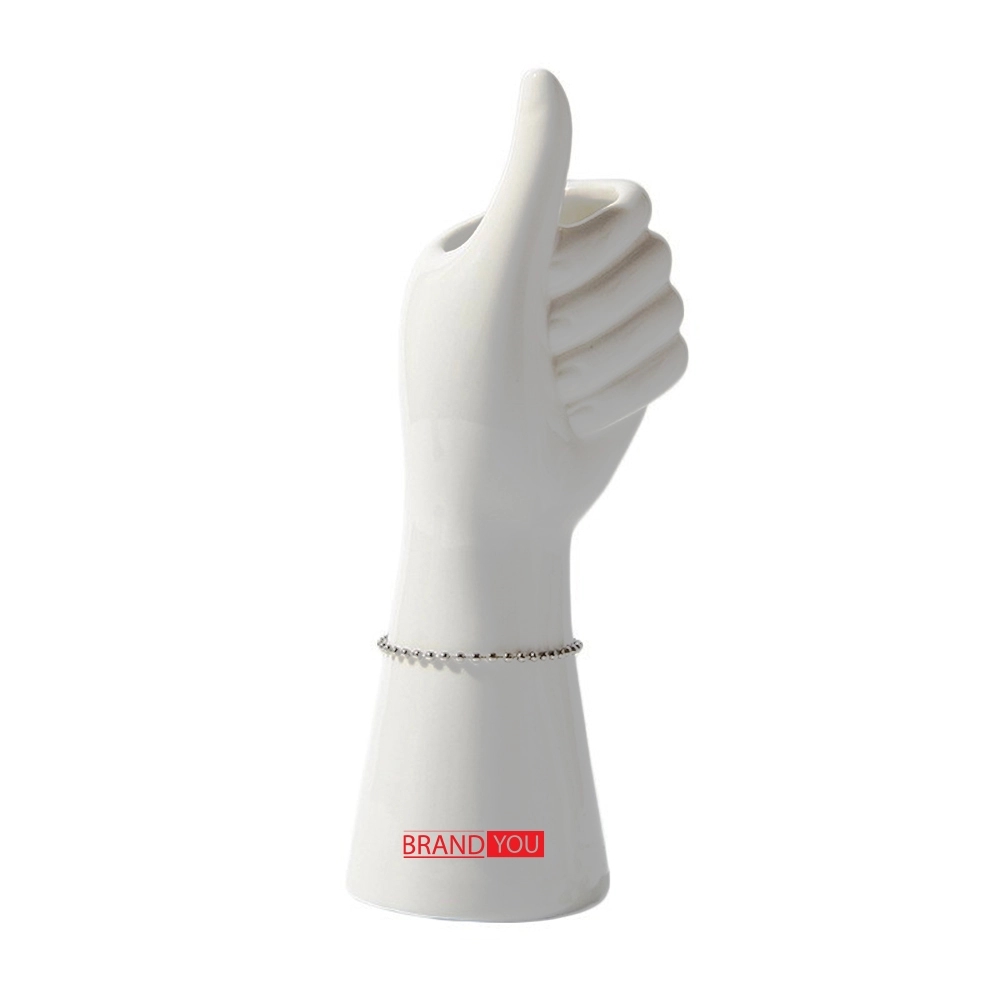 Hand-Shaped Ceramic Vase