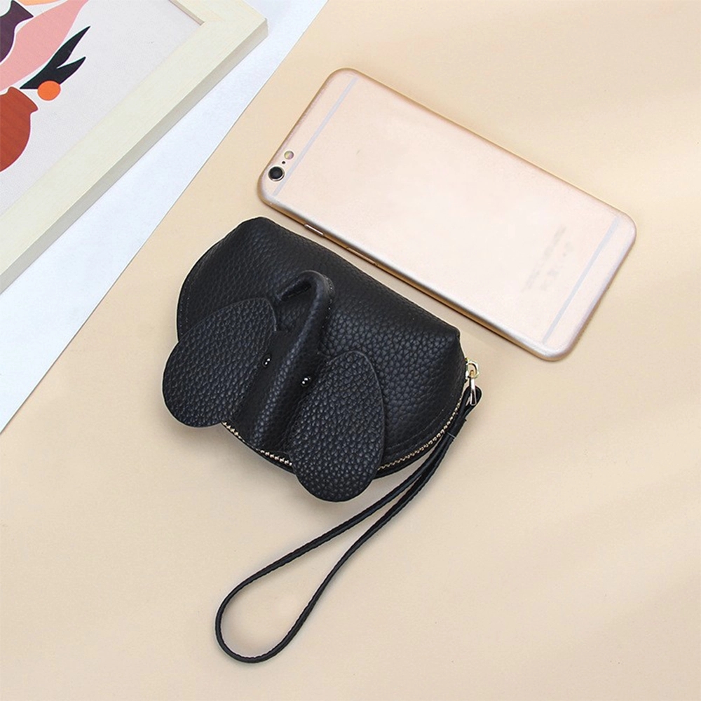 Portable Leather Elephant Coin Purse