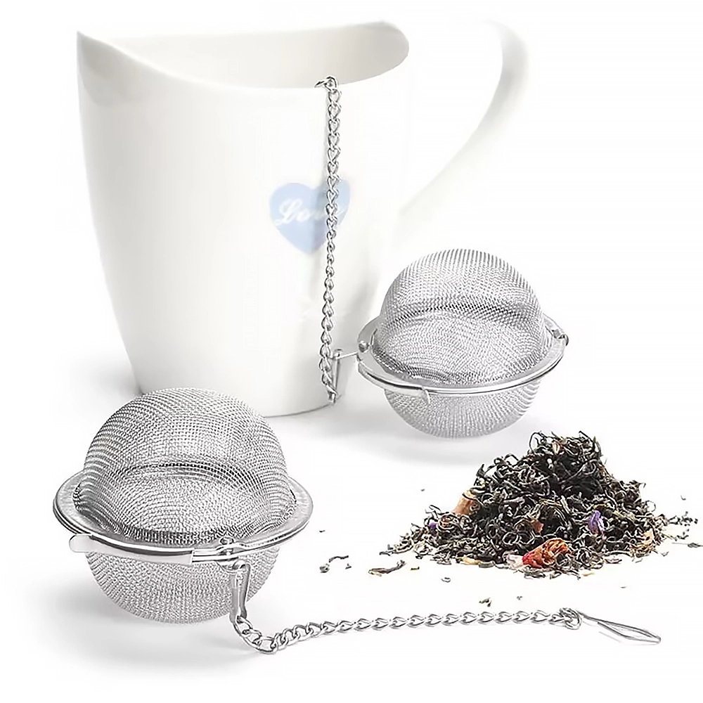 Stainless Steel Mesh Tea Ball Infuser with Chain