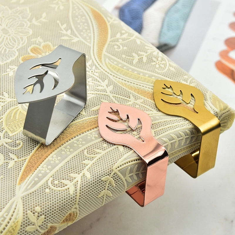 Decorative Tablecloth Clips w/ Leaf Design