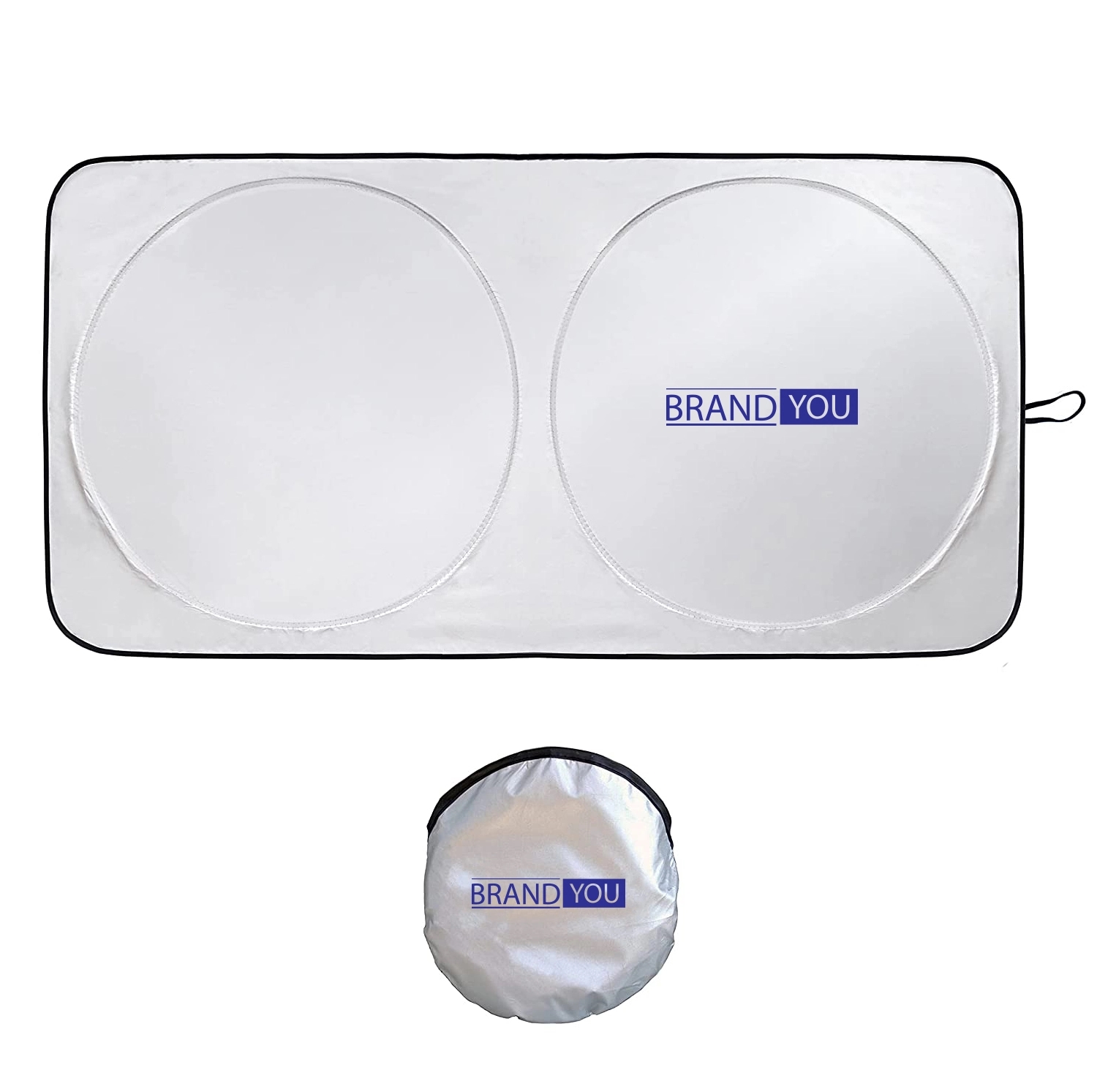 Collapsible Car Windshield Sunshade w/ Pouch
