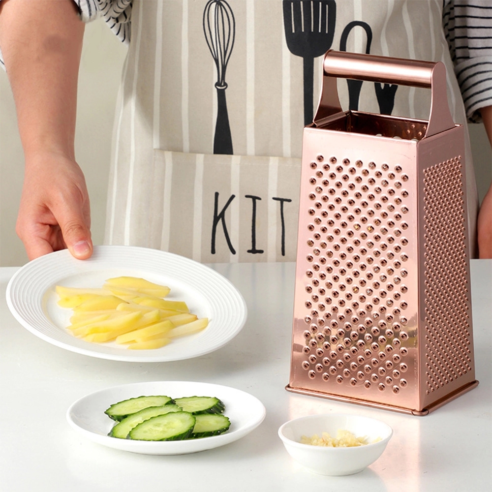 Large Stainless Steel 4 Sides Grater Slicer w/ Handle