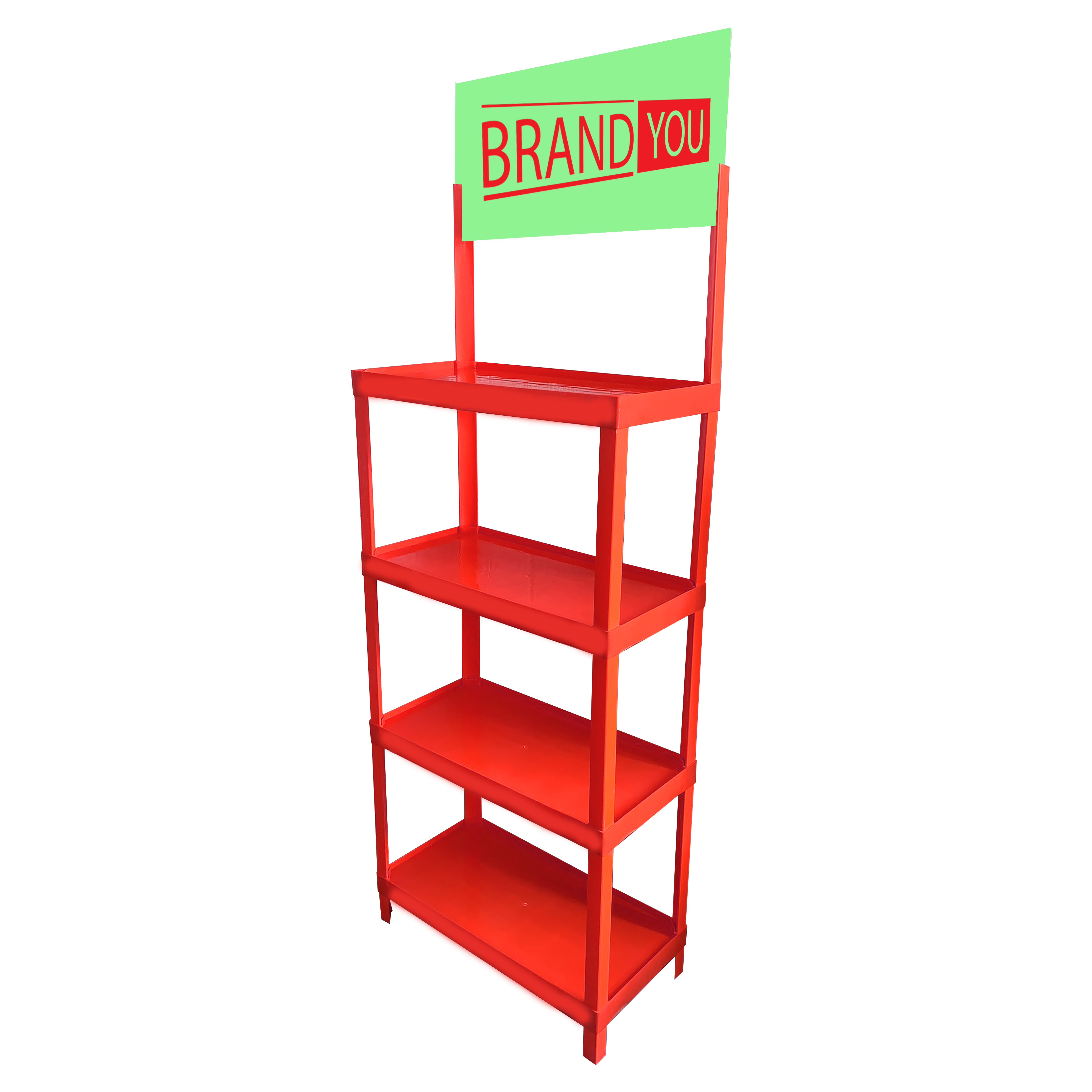 Store Display Rack with Top KT Board Advertising