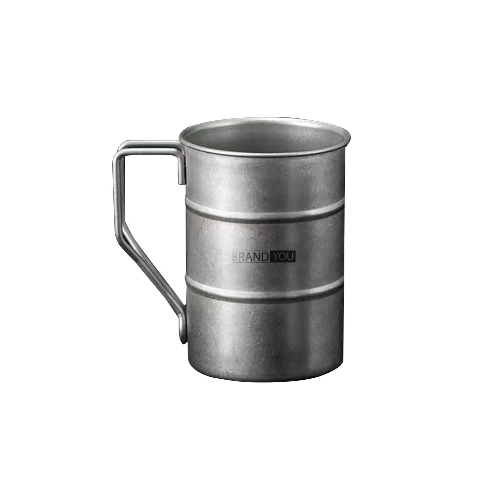 12 oz Vintage Distressed Stainless Steel Mug