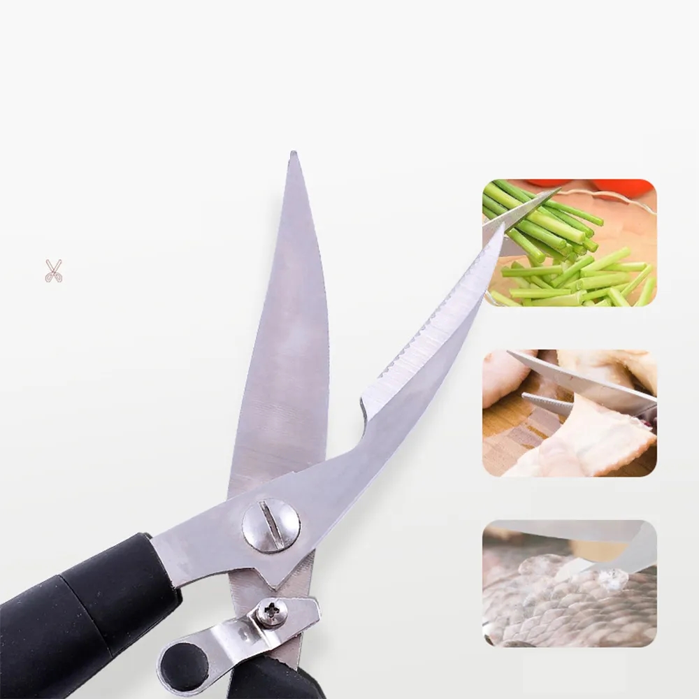 Versatile Home Kitchen Chicken and Fish Bone Cutting Scissor