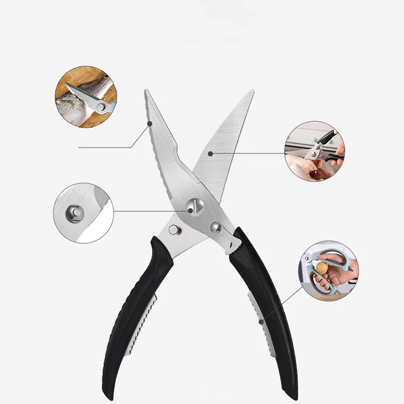 Adjustable Stainless Steel Kitchen Scissors
