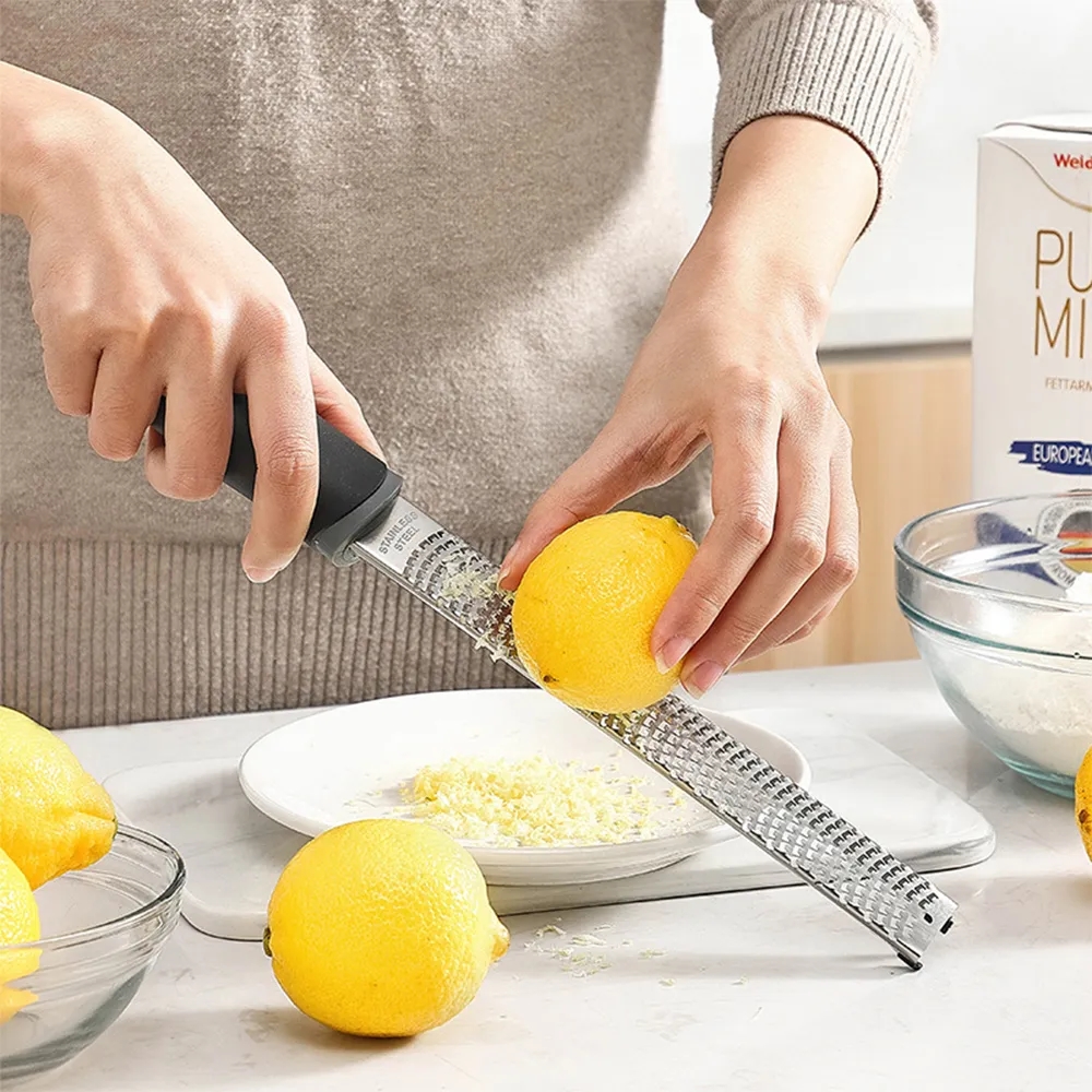 Versatile Stainless Steel Grater for Lemon and Cheese