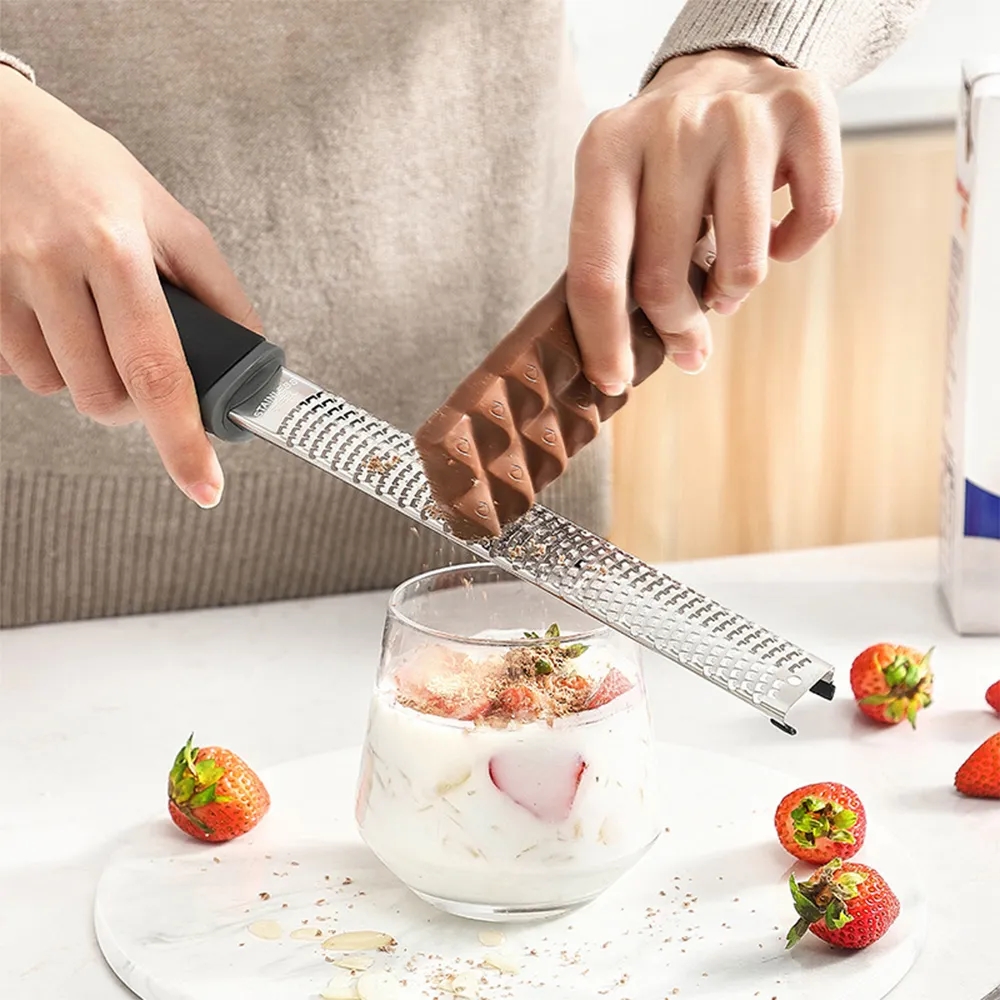 Versatile Stainless Steel Grater for Lemon and Cheese