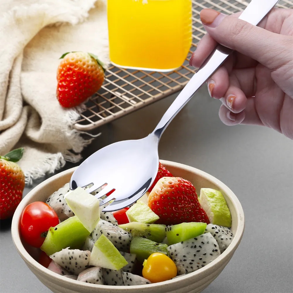 Dual-Purpose 304 Stainless Steel Spoon-Fork for Dining
