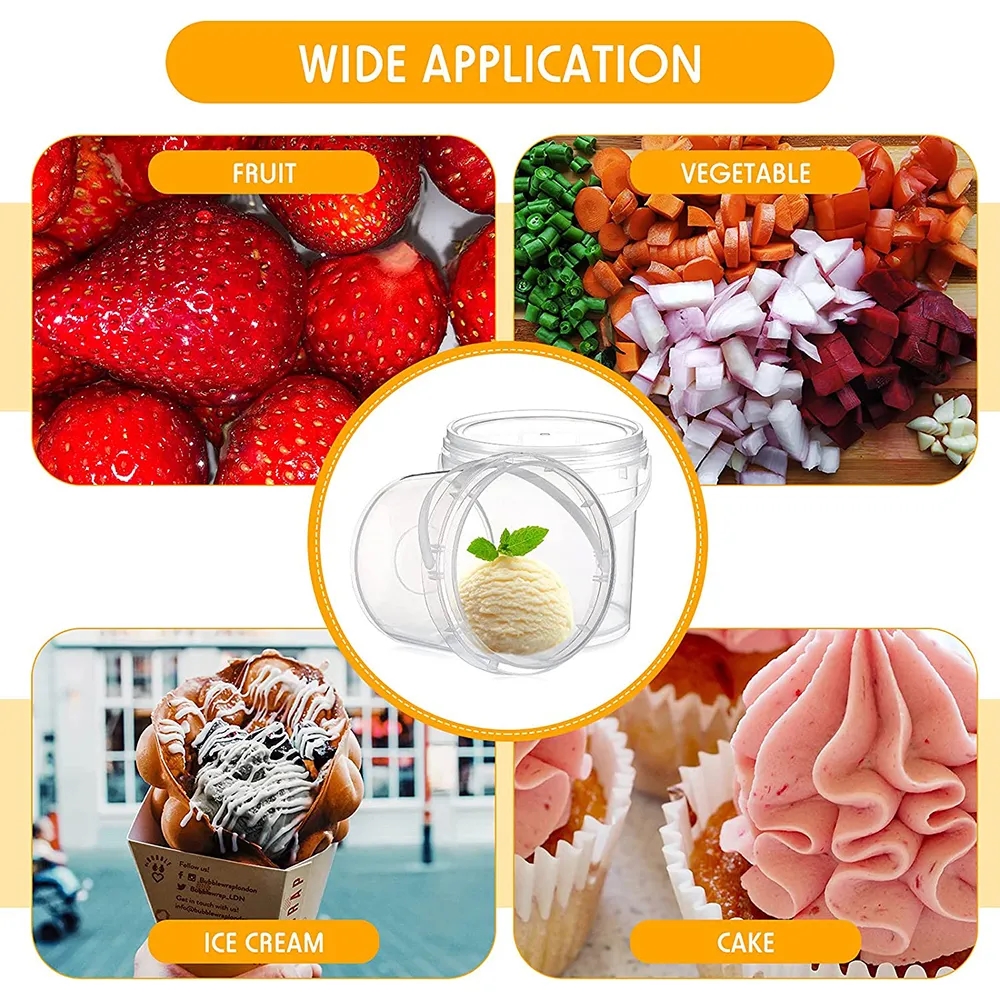 10 oz Versatile Food-Grade Plastic Bucket for Storage