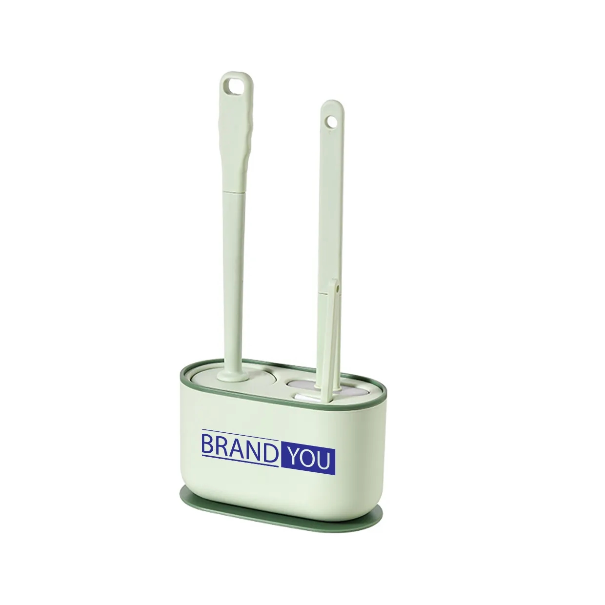 Wall-Hanging Long Handle Toilet Brush and Holder