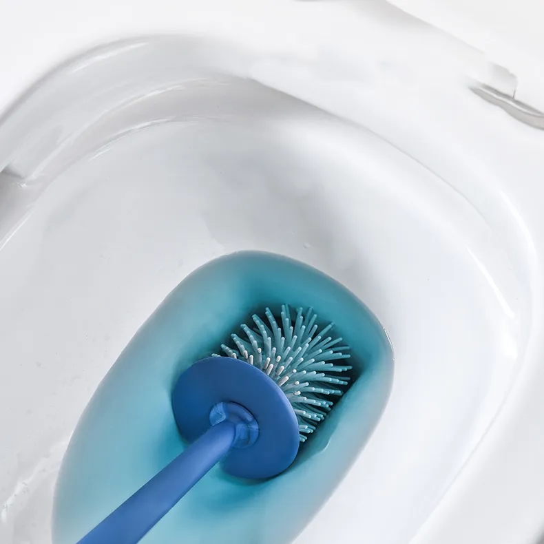 Wall-Hanging Long Handle Toilet Brush and Holder