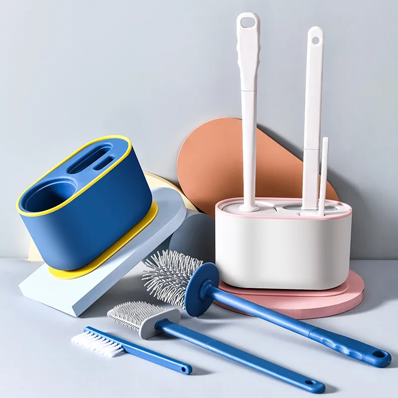 Wall-Hanging Long Handle Toilet Brush and Holder