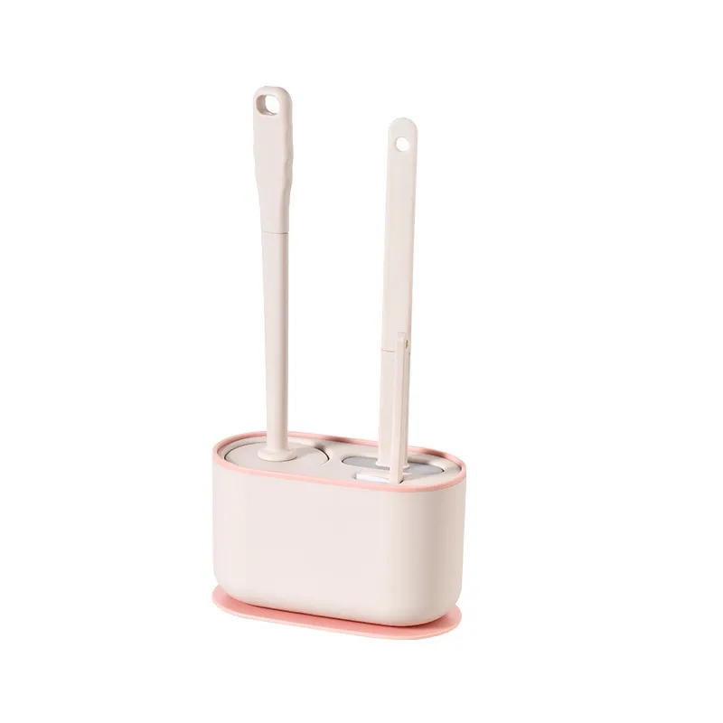 Wall-Hanging Long Handle Toilet Brush and Holder