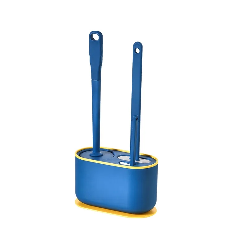 Wall-Hanging Long Handle Toilet Brush and Holder