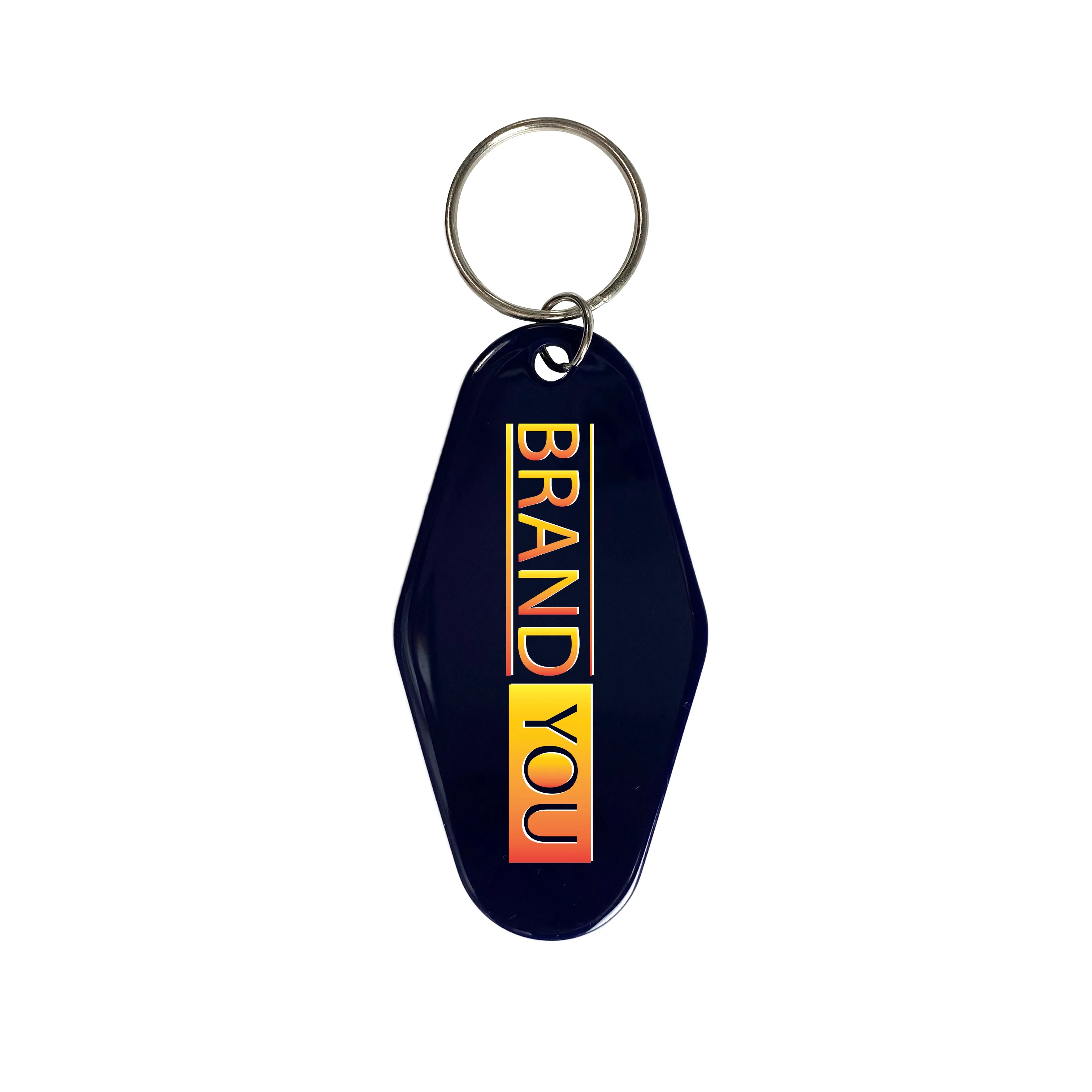 Vintage Motel Hotel Keychain - Retro Diamond Design