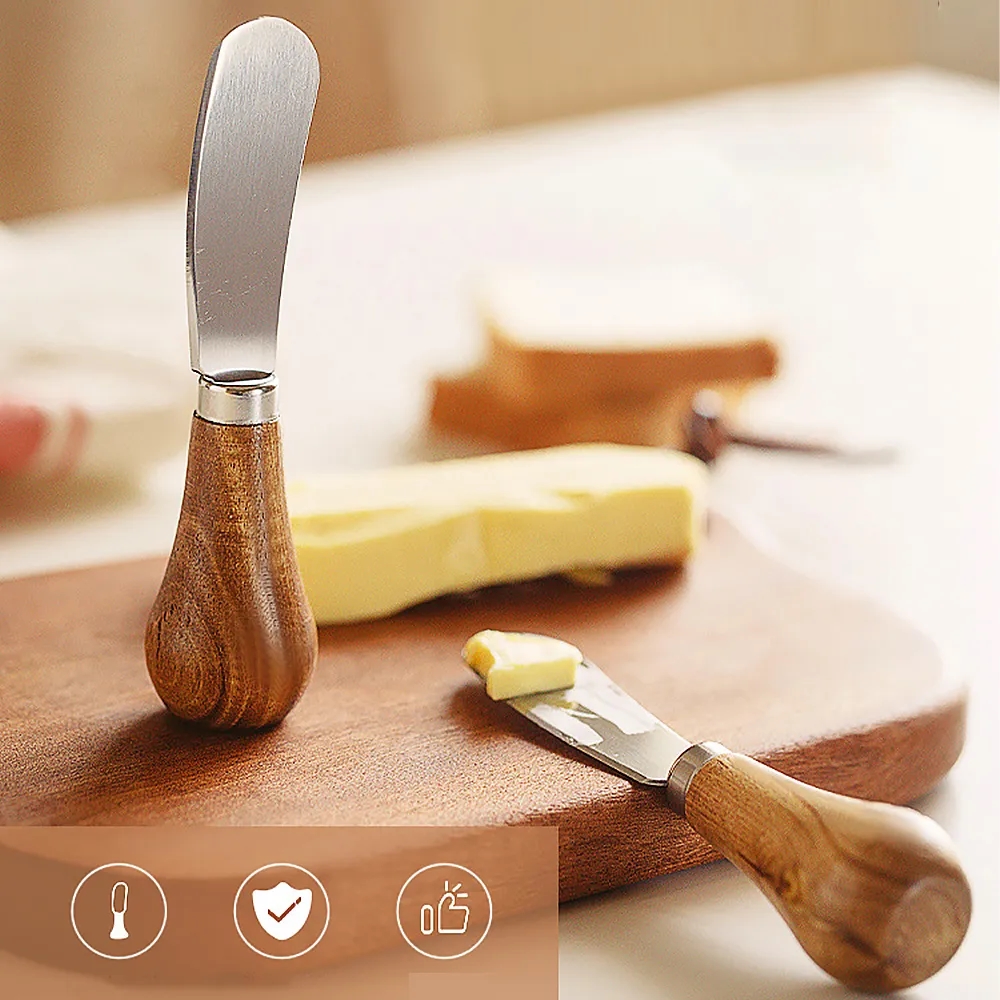 Butter Knife with Stand-Up Design for Spreading and Scraping