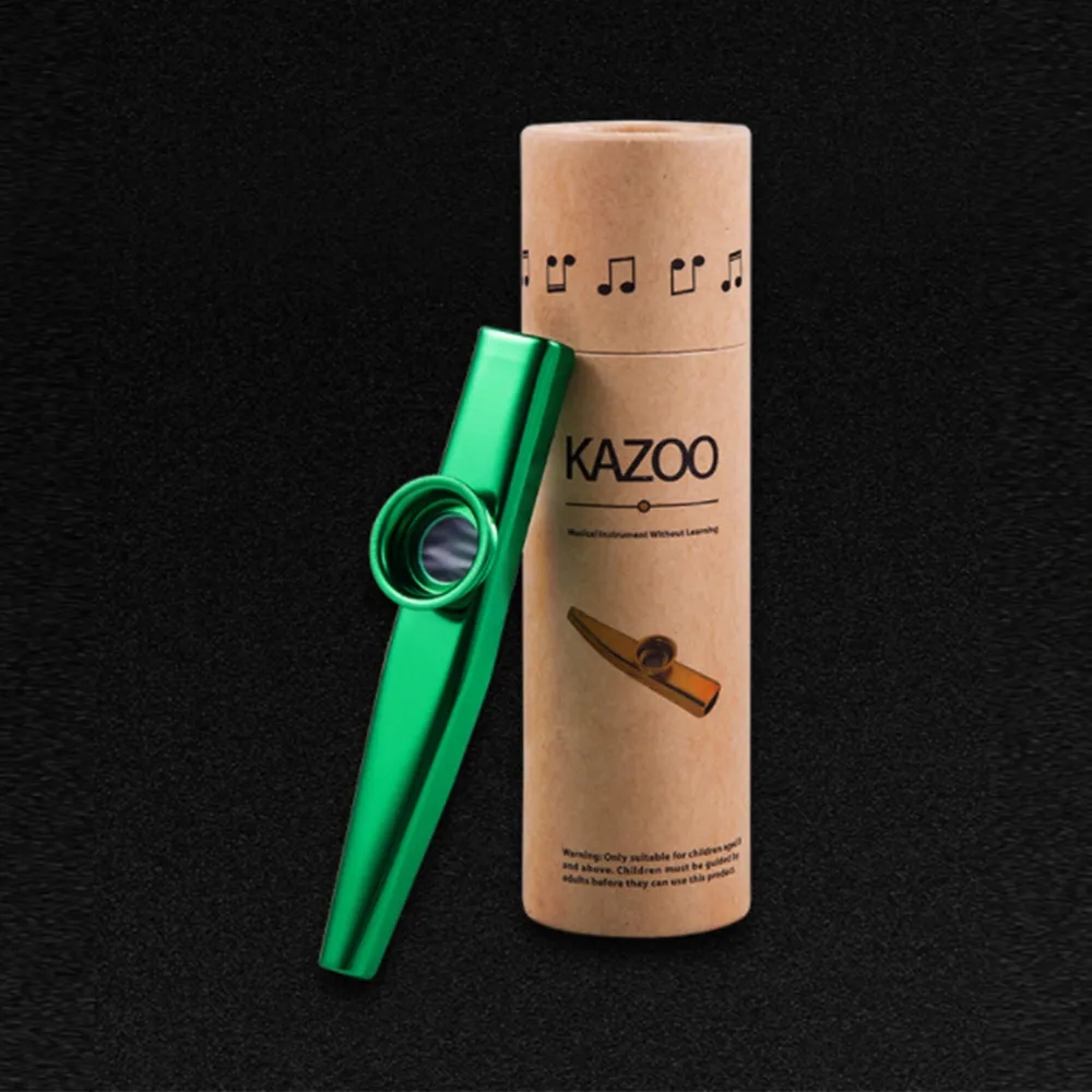 Aluminum Alloy Kazoo Musical Instrument with Membrane Cover