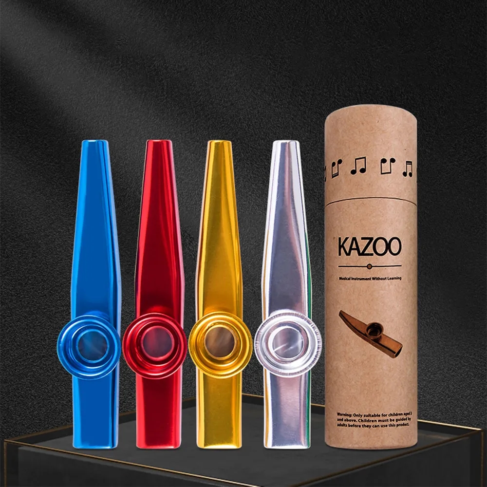 Aluminum Alloy Kazoo Musical Instrument with Membrane Cover