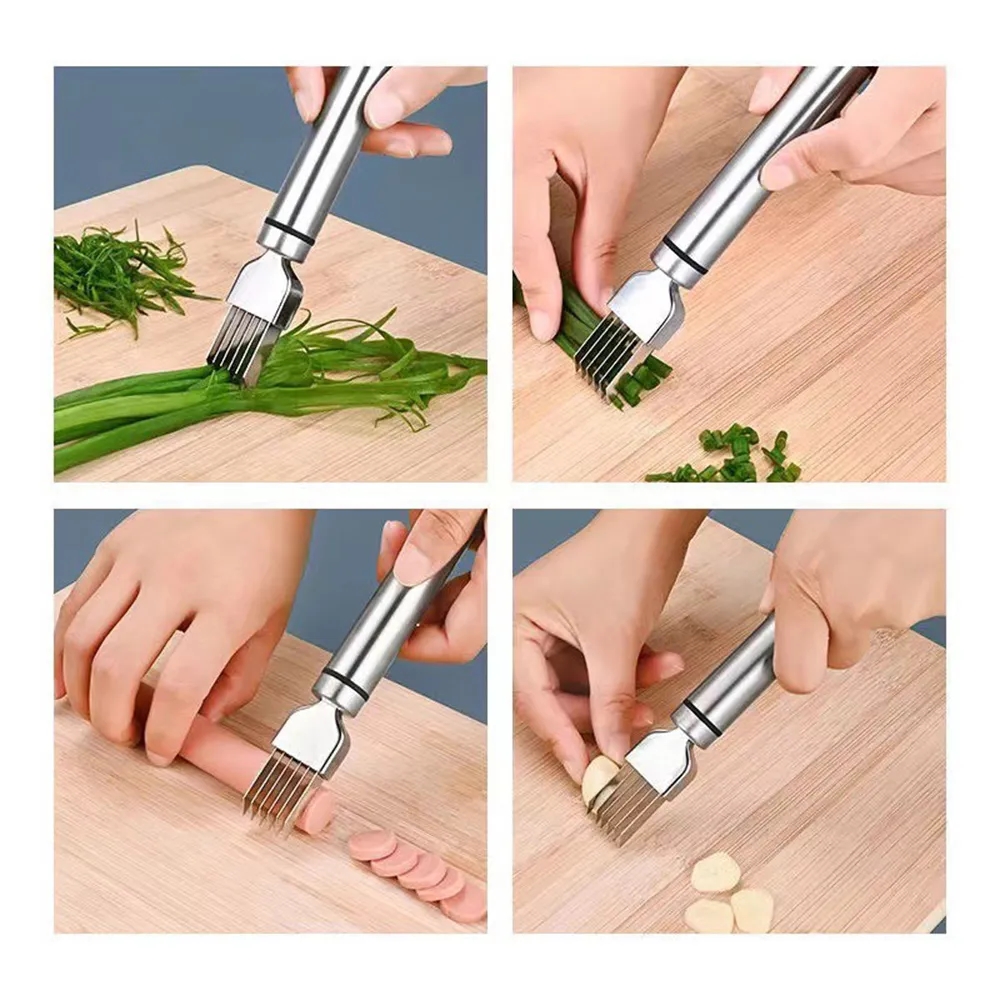 Stainless Steel Onion Cutter - Versatile Kitchen Tool