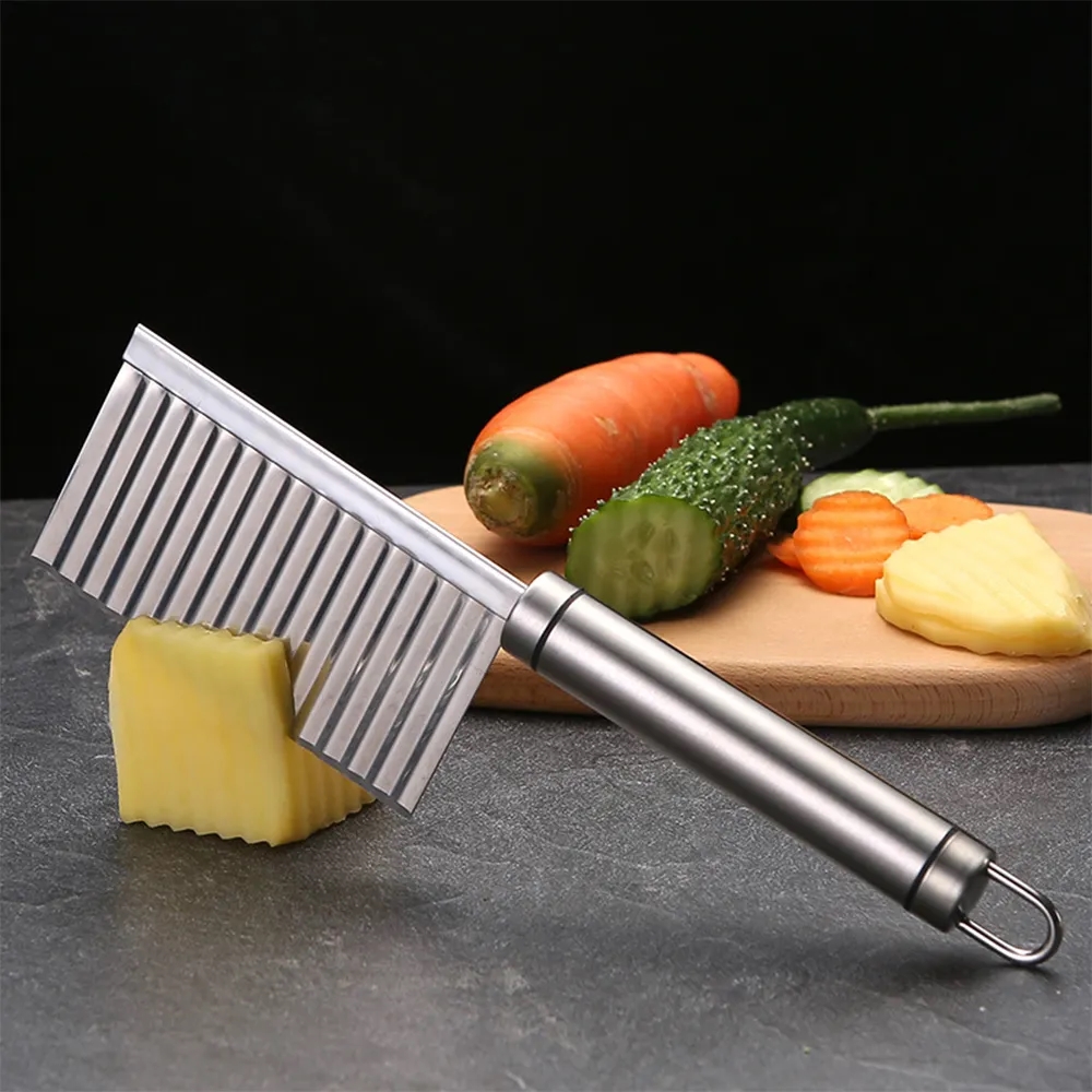 Stainless Steel Wavy Knife for Potato Slicing / French Fries