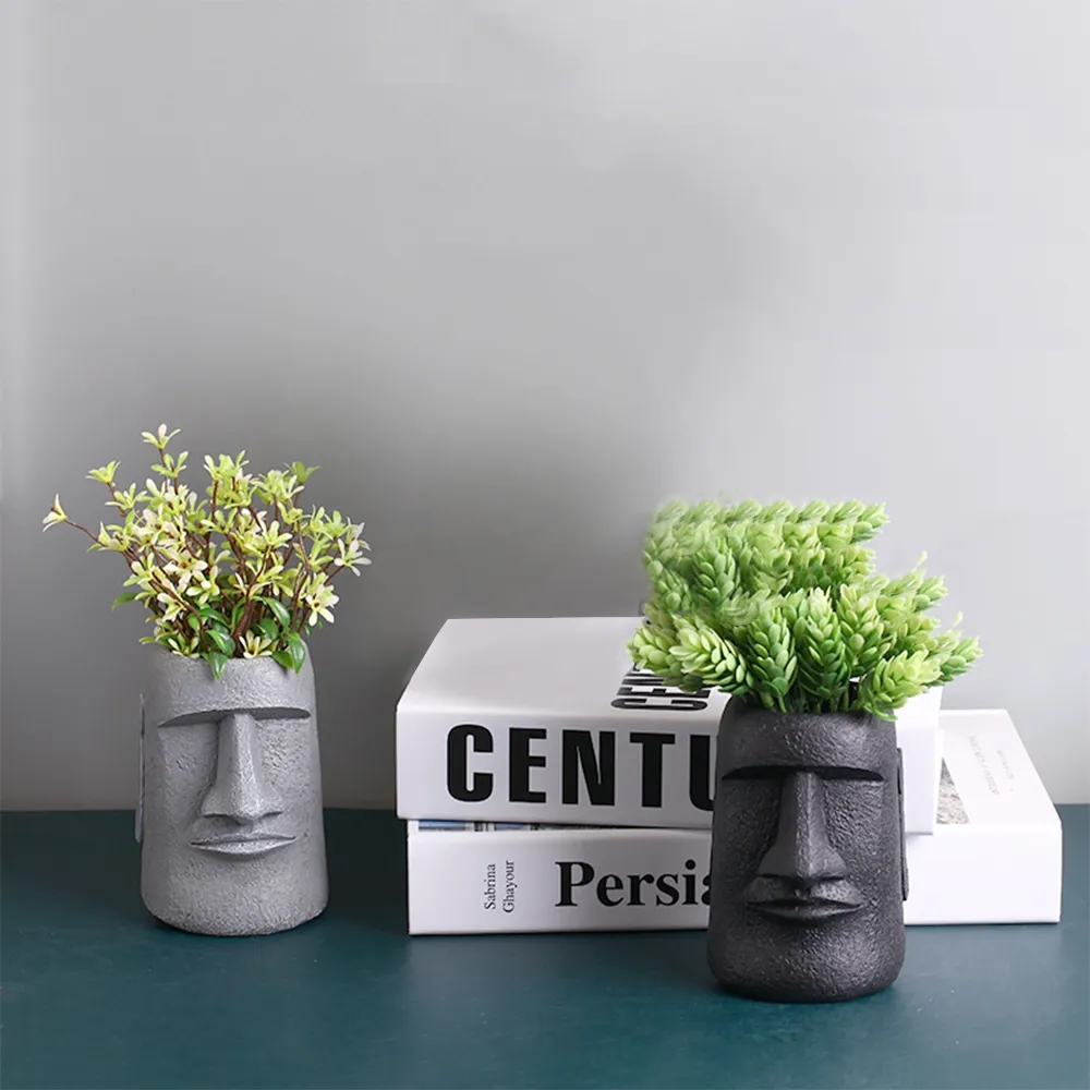 Resurrection Island Stone Statue Planter