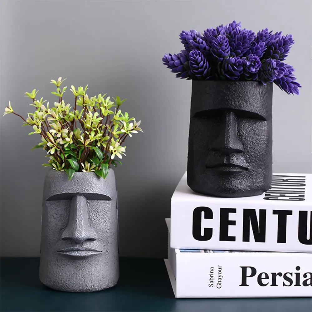 Resurrection Island Stone Statue Planter
