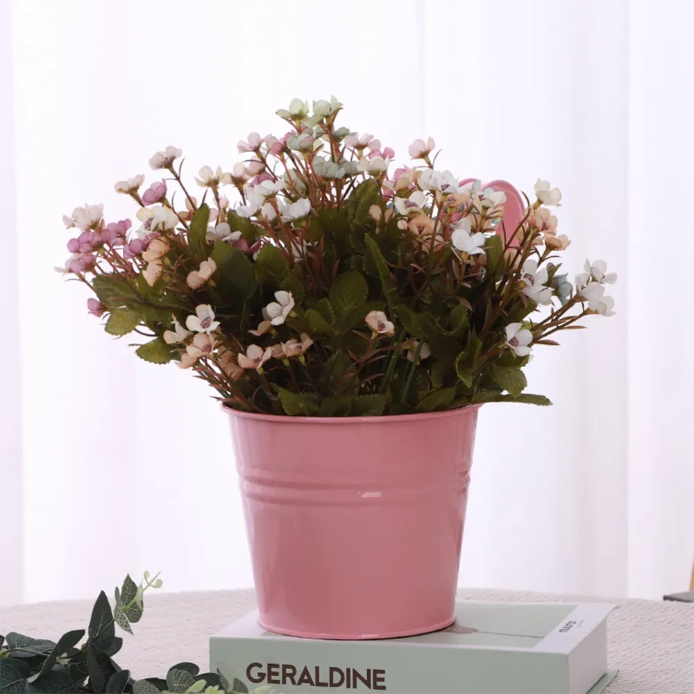 Hanging Iron Bucket for Gardening Plant Holder