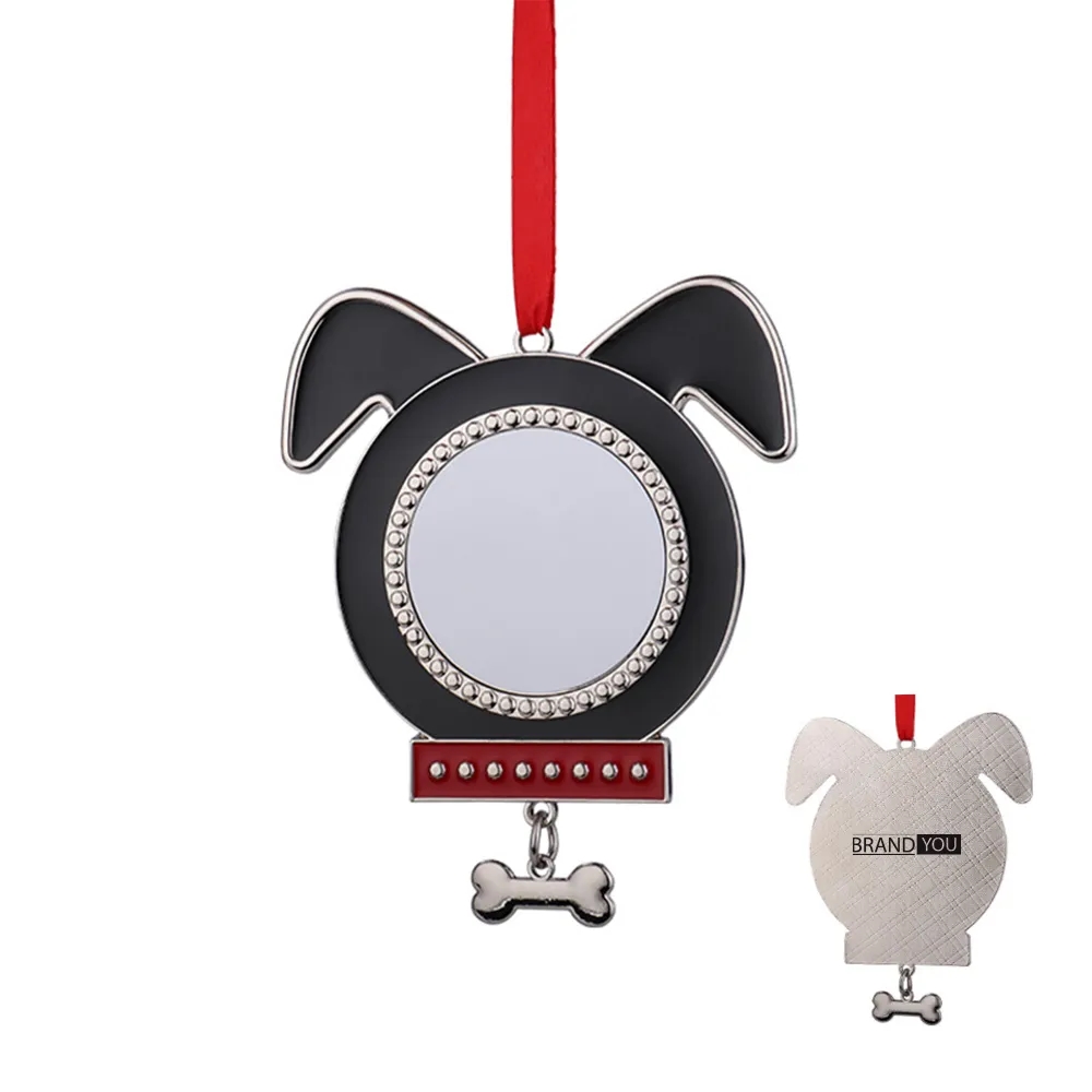 Zinc Alloy Metal Heat Transfer Christmas Ornament