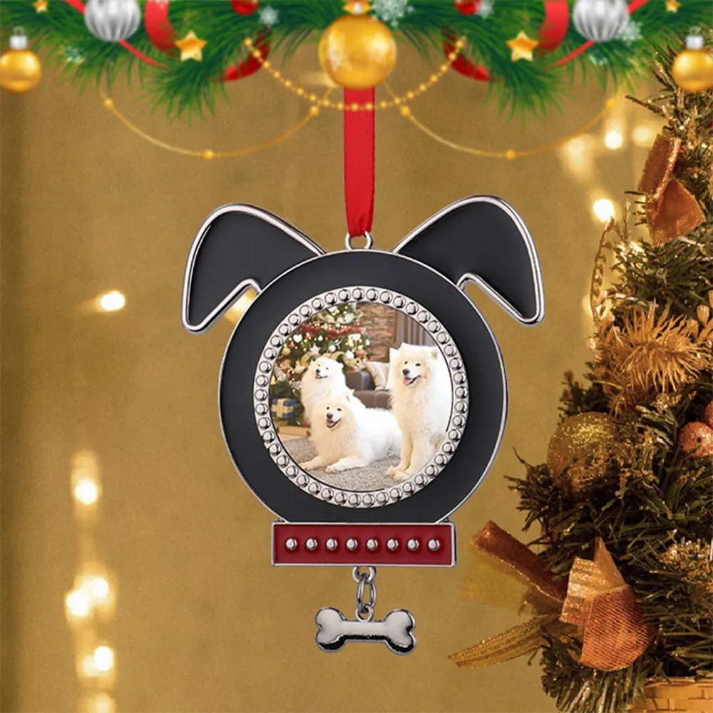 Zinc Alloy Metal Heat Transfer Christmas Ornament