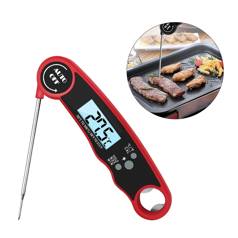 Foldable Meat Thermometer - Electronic with Bottle Opener