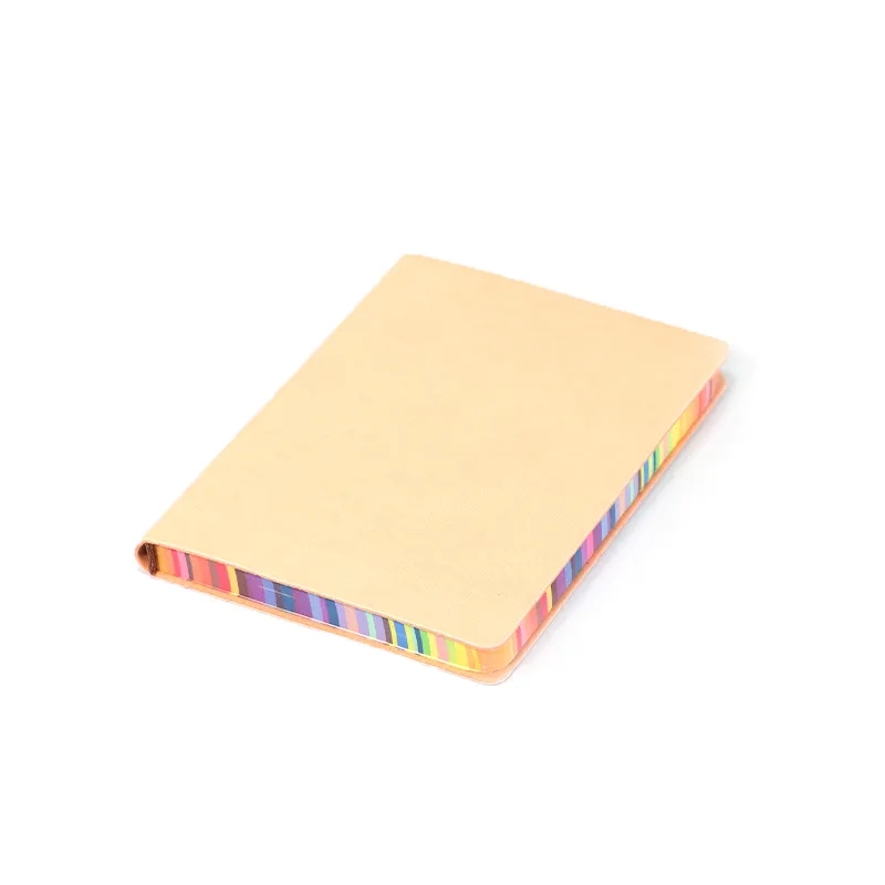 A6 Faux Leather Journal Notebook w/ Rainbow Edge