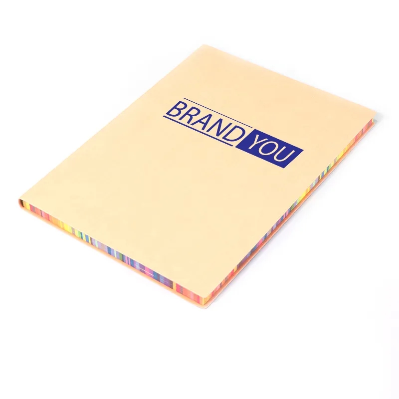 B5 Faux Leather Journal Notebook w/ Rainbow Edge