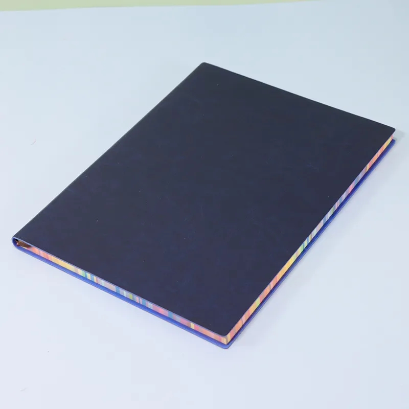 B5 Faux Leather Journal Notebook w/ Rainbow Edge
