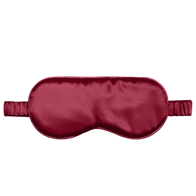 Silk Eye Mask Embroidered Logo Light-Blocking